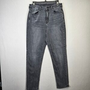 American Eagle Women's Jeans Size 8 Long Gray‎ Wash High Rise Stretch Denim